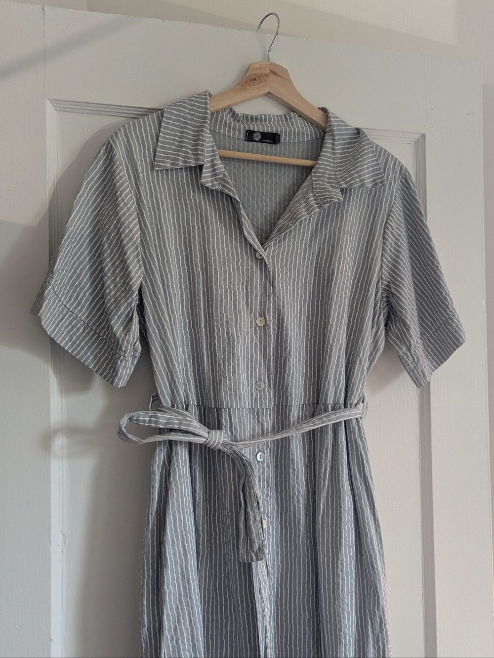 Cotton Striped Sress, M, Made In Italy